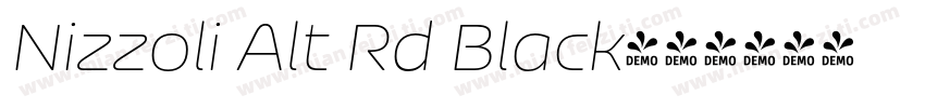 Nizzoli Alt Rd Black字体转换